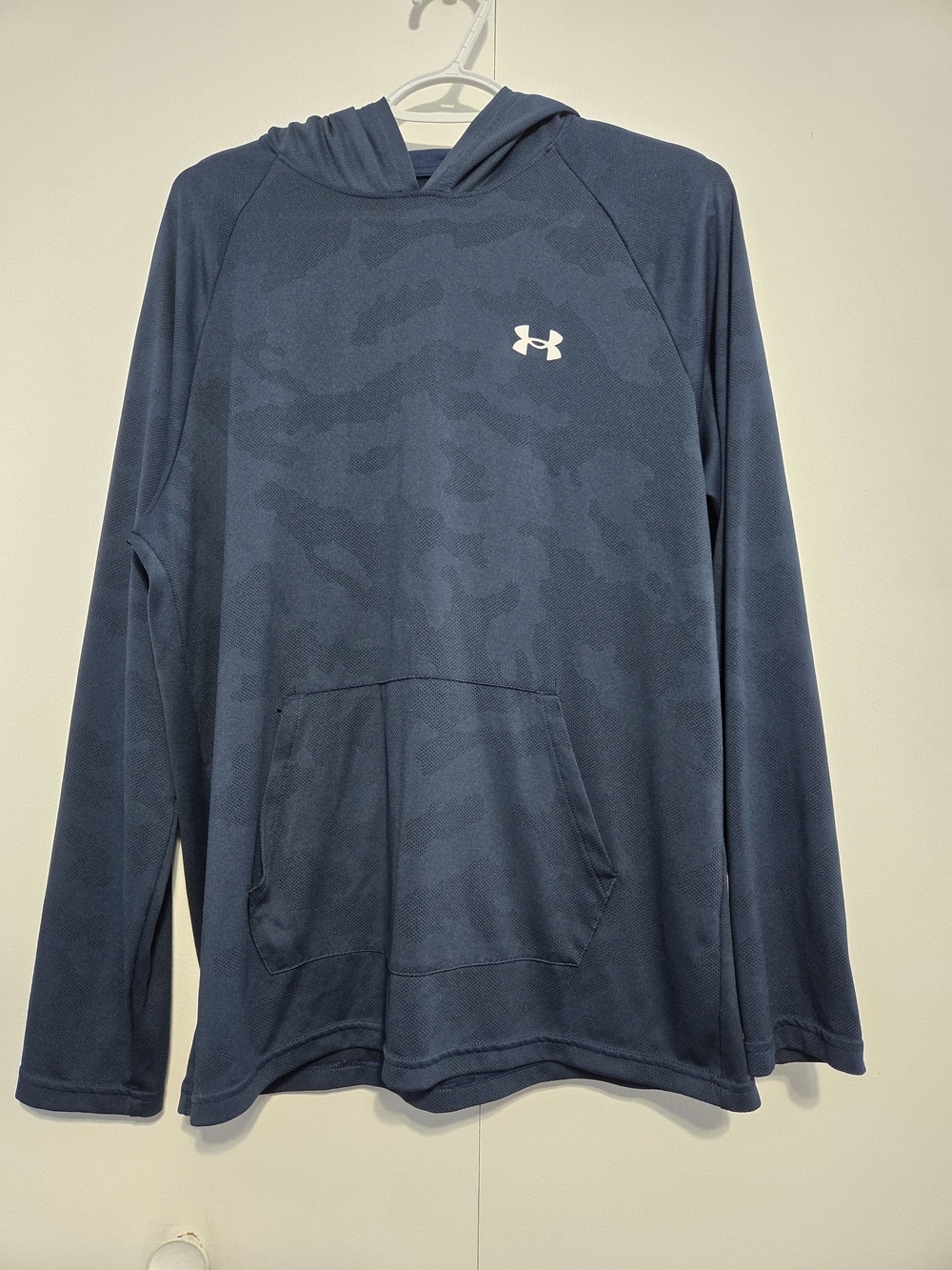Under Armour Camo Hoodie Men's Large Blue HeatGear‎ Performance Pullover
